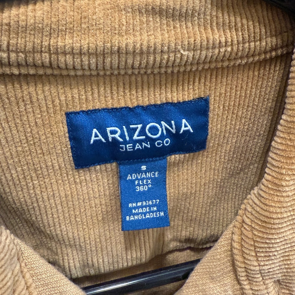 Arizona Jean Co tan corduroy button up shirt - Picture 4 of 4